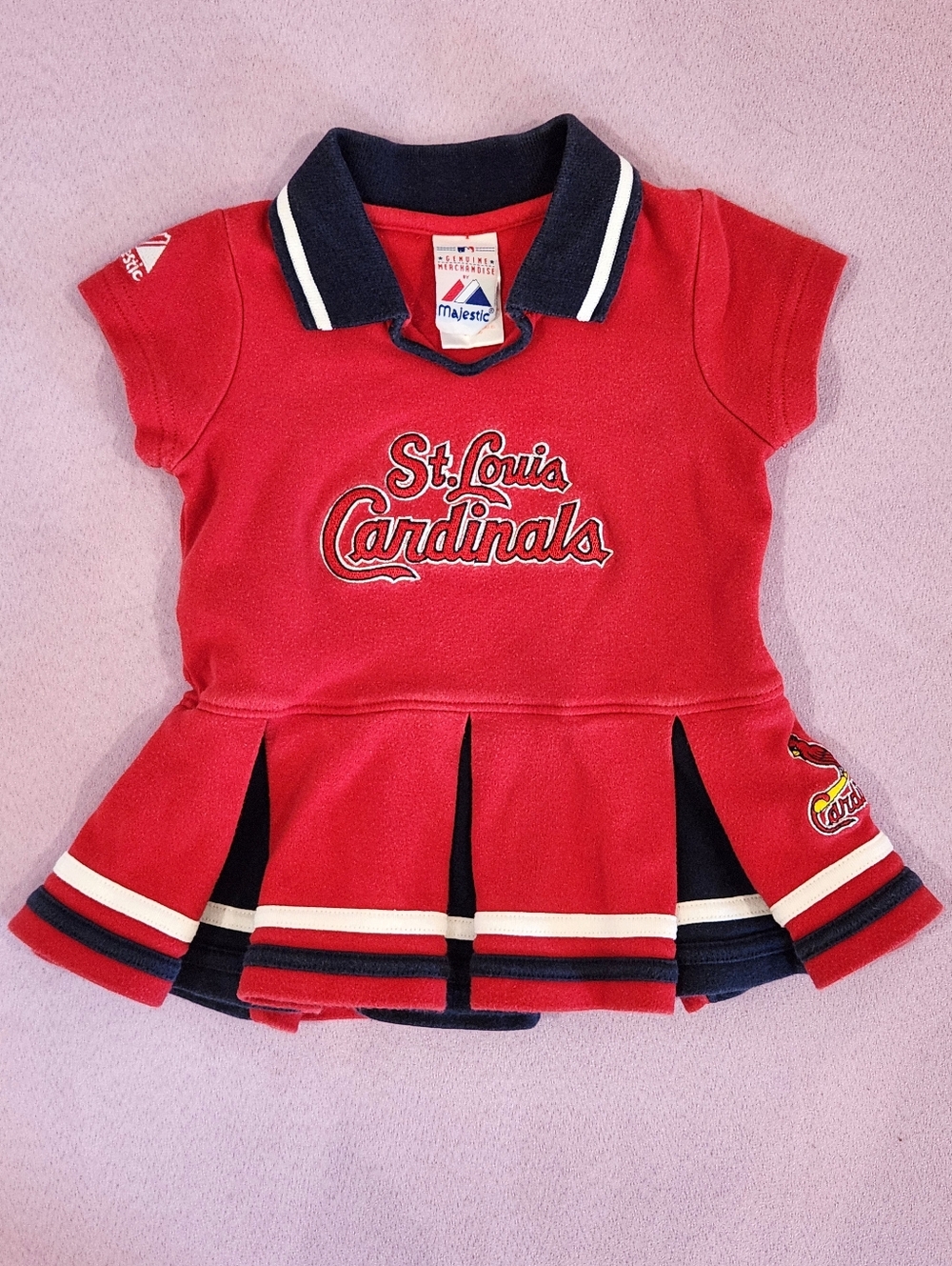 Majestic MLB St Louis Cardinals 12m Embroidered Cheerleader Cotton Dress